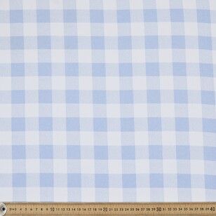 Gingham Check 120 cm Multipurpose Cotton Fabric Blue 120 cm
