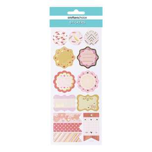 Crafters Choice Love Tags Paper Sticker Multicoloured