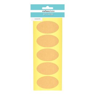 Crafters Choice Paper Tag Oval Sticker Brown