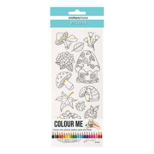 Crafters Choice DIY Colour Me Mushroom Garden Paper Sticker Multicoloured