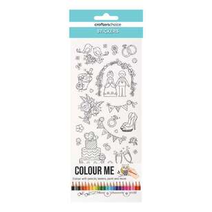 Crafters Choice DIY Colour Me Wedding Paper Sticker Multicoloured