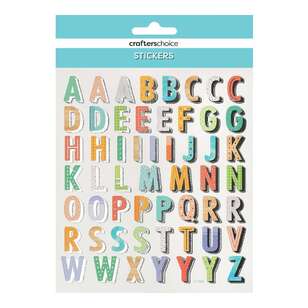 Crafters Choice A-Z Foil Pattern Sticker Multicoloured