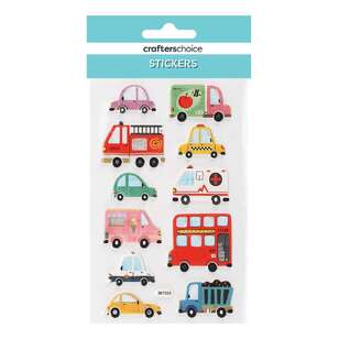 Crafters Choice Trucks Foam Sticker Multicoloured