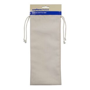 Crafters Choice Plain Poly Canvas Bottle Bag Natural 16 x 40 cm