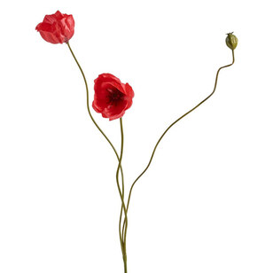 75 cm Poppy Spray Red 75 cm