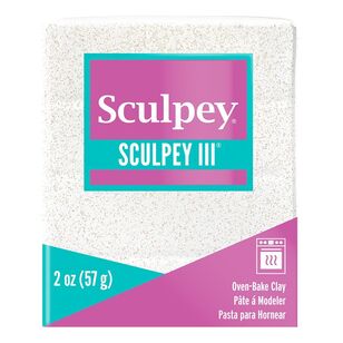 Sculpey Glitter Oven Bake Clay White 57 g