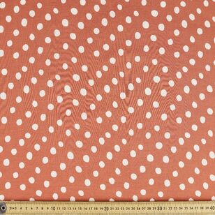 Bobble Spot Printed 135 cm Rayon Fabric Rust 135 cm