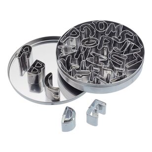 Mastercraft Alphabet Cookie Cutters 26 Piece Set Silver 26 Piece