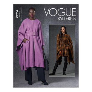 Vogue Sewing Pattern V1754 Misses' Cape