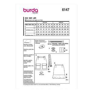 Burda 6147 Misses' Skirts 34-44