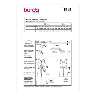 Burda 6134 Misses' Jumpsuits 34-44