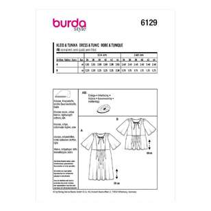 Burda 6129 Misses' Dress & Tunic 34-44