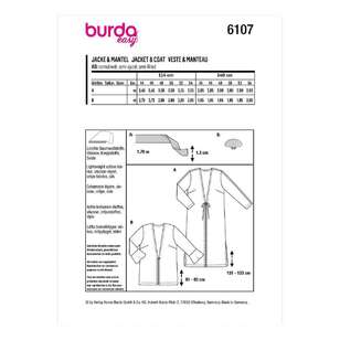 Burda 6107 Women's Blouson Jackets 44 - 54