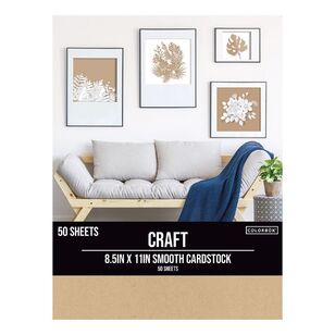 Colorbok Craft Smooth Cardstock Pack Brown 8.5 x 11 in