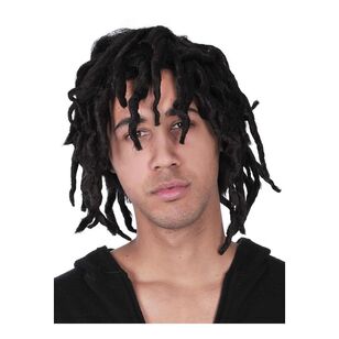 Tom Foolery Brown Bob Dreadlocks Wig Multicoloured