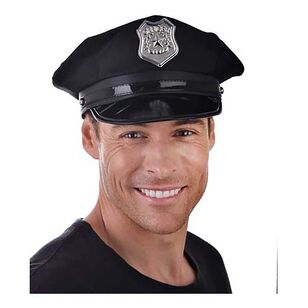 Tom Foolery Black Police Hat Multicoloured