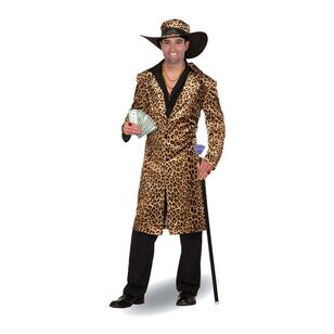 Tom Foolery Leopard Coat & Hat Multicoloured