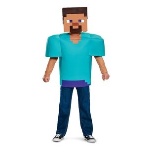 Minecraft Classic Steve Kids Costume Blue