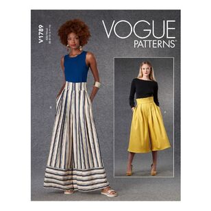 Vogue Sewing Pattern V1789 Misses' Pants