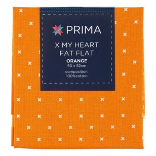 Prima X My Heart Printed Cotton Flat Fat Blender Orange 50 x 52 cm