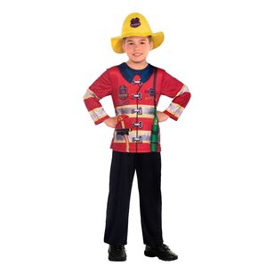 Amscan Sustainable Fire Fighter Kids Costume Multicoloured 4 - 6 Years