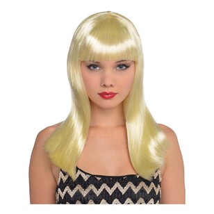 Amscan Blonde Electra Adult Wig Yellow