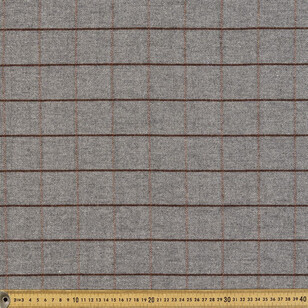 Brown Checks #1 Patterned 145 cm Wool Blend Suiting Fabric Mocca 145 cm