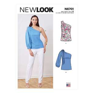 New Look Sewing Pattern N6701 Misses' Set of One-Shoulder Tops 6 - 18