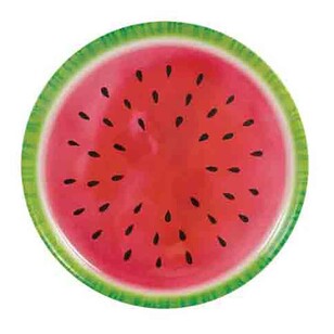 Amscan Watermelon Round Melamine Plastic Platter 34 cm Multicoloured