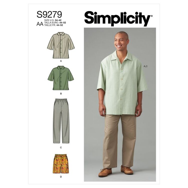 Sewing Pattern: Men's Camp Collar Shirt - Perfect Gift for The Man
