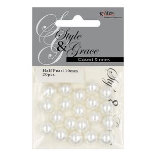 Ribtex Style & Grace Half Pearl 20 Pack Ivory 10 mm
