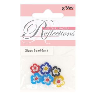 Ribtex Millefiori Flower Shape Bead 6 Pack Multicoloured 12 mm