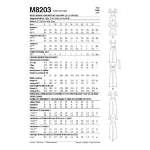 McCall's M8203 Misses' Romper, Jumpsuits & Sash