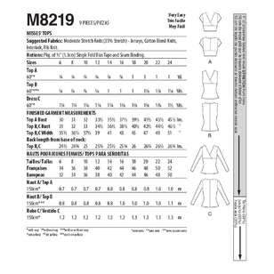 McCall's M8219 Misses' Top