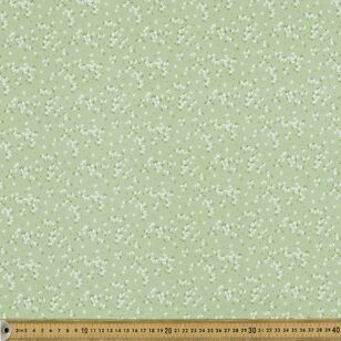 Country Garden TC Pitter Patter Printed 112 cm Polycotton Fabric Green 112 cm