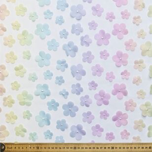 Ombre Petal Printed 125 cm Tulle Fabric Multicoloured 125 cm