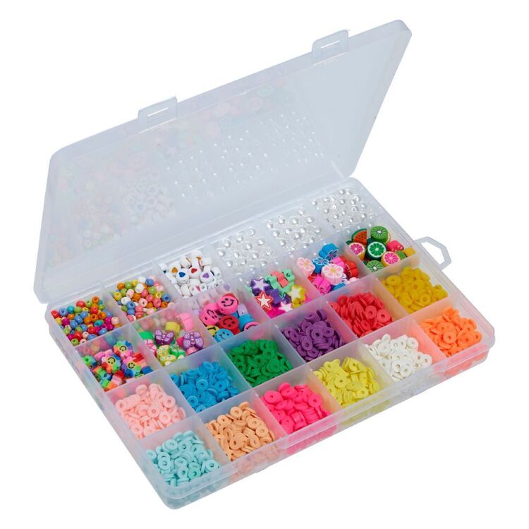 Letter Alphabet and Seed Bead kit for Craft DIY Projects, Beading Kit,  Jewelry Making Kit 10 Space Container with Stretch Cord 