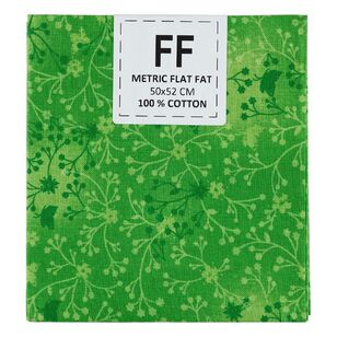 Flutter Printed Cotton Flat Fat Blender Fabric Emerald 50 x 52 cm