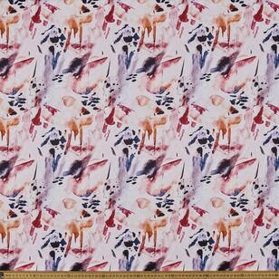 Stroke Printed 148 cm Manhattan Scuba Crepe Fabric Pink 148 cm
