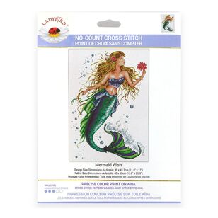 Lady Bird Design No Count Mermaid Wish Cross Stitch Kit Mermaid Wish