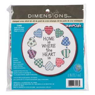 Dimensions Home and Heart Cross Stitch Kit Multicoloured 15 cm