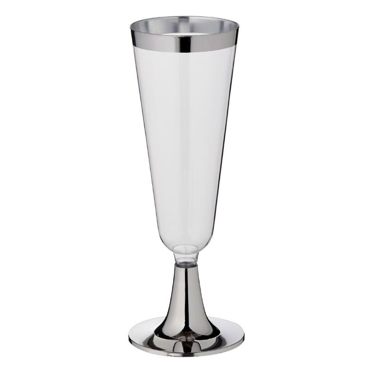 Small Plastic Cups with Silver Trim