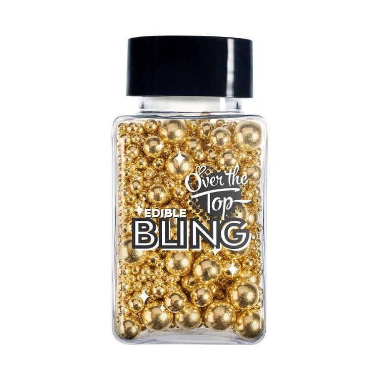 Bling Blend Pearl, Rose Gold & Gold Sprinkles Various Sizes Edible Pearls