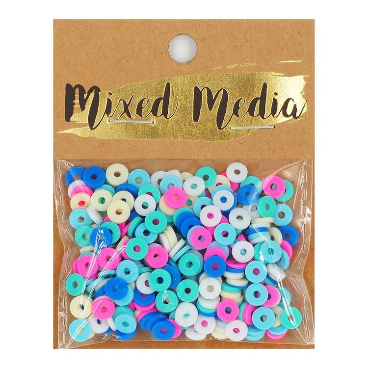 Mixed Media Polymer Clay Heishi 6 mm Beads Bright Mix