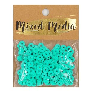 Mixed Media Polymer Clay Heishi 6 mm Beads Green 15 g