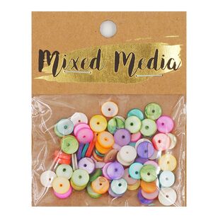 Mixed Media Heishi Shell 8 mm Beads Multi Mix 20 g