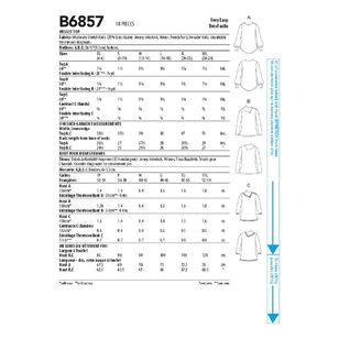 Butterick Sewing Pattern B6857 Misses' Top A (XS - S - M - L - XL - XXL)