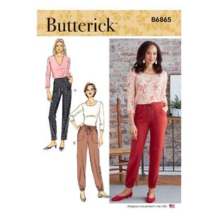 Butterick Sewing Pattern B6865 Misses' Pants A (XS - S - M - L - XL - XXL)
