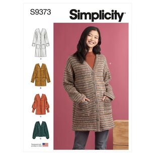Simplicity Sewing Pattern S9373 Misses' Knit Cardigans XX Small - XX Large