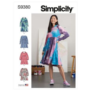 Simplicity Sewing Pattern S9380 Misses' Sweatshirt Dresses X Small - X Large